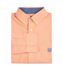 Chaps Peach Long Sleeve Stretch Shirt